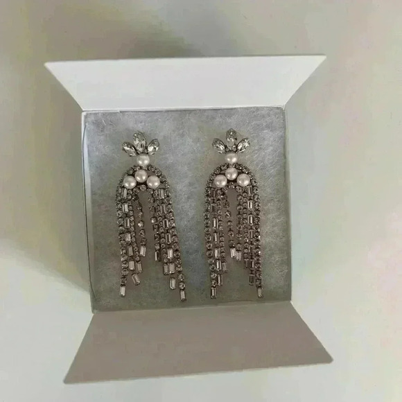 BNIB Stella and Dot Crystal Convertible Waterfall Earrings - Picture 4 of 8